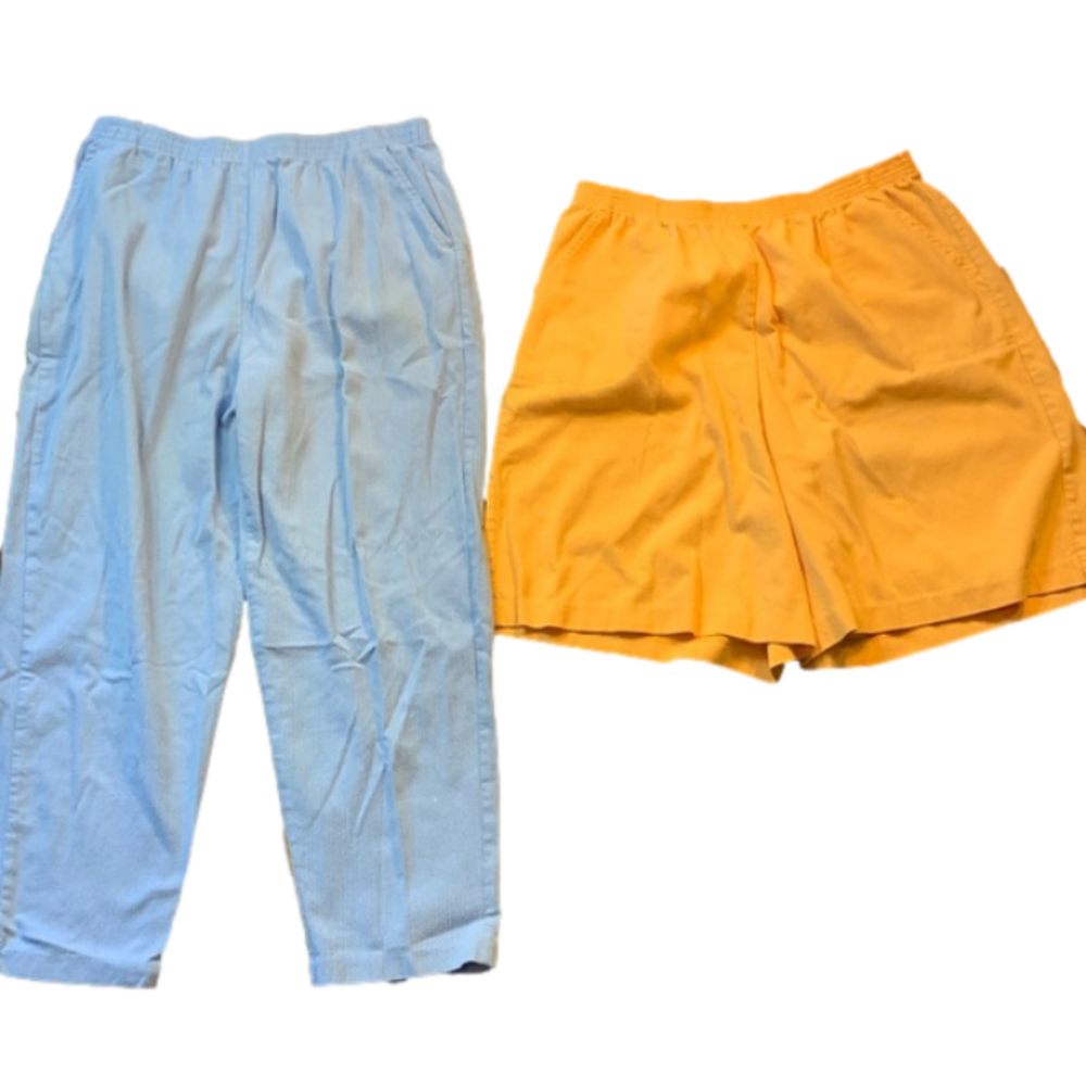 Comfy elastic lightweight pants and shorts size 20p in box 21